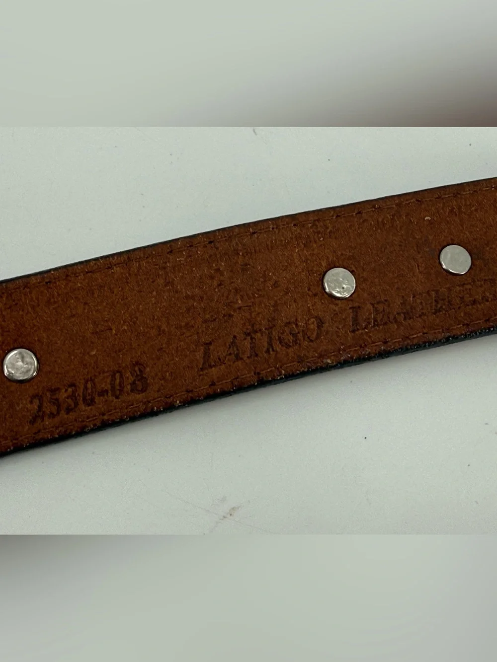 Latigo Leather Vintage Tan Brown‎ Leather Belt 32